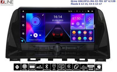 Штатна магнітола QLine 10612Р11-MA-22-781 10" 6/128 Mazda 6 12-15, CX-5 12-17 34741-car фото