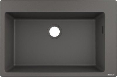 Мийка кухонна Hansgrohe S51, граніт, прямокутник, без крила, 770х510х190мм, чаша - 1, накладна, S510-F660, 43313290 фото
