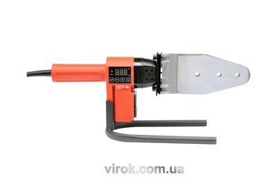 Паяльник для пайки PVC труб YATO, P=850 Вт, &Oslash;=16-63 мм з 7 адаптерами [2] YT-82250 YT-82250 фото