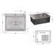 Мийка для кухні інтегрована Lidz Handmade H6050 (LDH6050BRU35371) Brushed Steel 3,0/1,0 мм SD00041475 фото 2