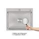 Мийка для кухні інтегрована Lidz Handmade H6050 (LDH6050BRU35371) Brushed Steel 3,0/1,0 мм SD00041475 фото 3