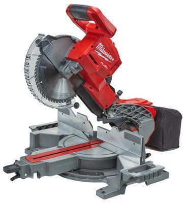 Пила торцювальна з протяжкою акумуляторна безщіткова MILWAUKEE, M18 FMS254-0, діаметр 254 мм (каркас, диск, затискачі, ключ, пил 4933451729 фото