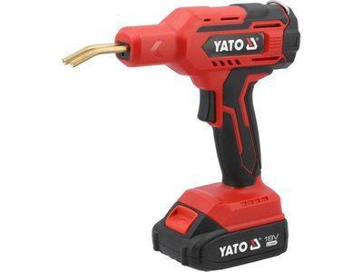 Паяльник для пластика YATO акумул. Li-Ion 18 В 2 АГод, 60 Вт, макс. t= 500&ordm;C у футлярі з обладнанням YT-824482 YT-824482 фото