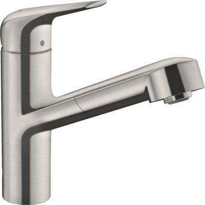 Змішувач для кухні Hansgrohe Focus M42, довж.виливу - 225мм, витяжний, 1важіль, KM150sBox, сталь 71829800 фото