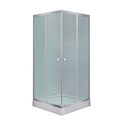 Душова кабіна Lidz Wawel SC90x90.SAT.LOW.FR, скло Frost 4 мм + Lidz Душовий піддон KAPIELKA ST90x90х14 SD00051441 фото