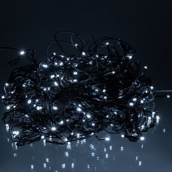 Вулична гірлянда Бахрома 20 м 335 LED гірлянда штора чорний провід Білий 20MBW Garlando 20MBW 20MBW фото
