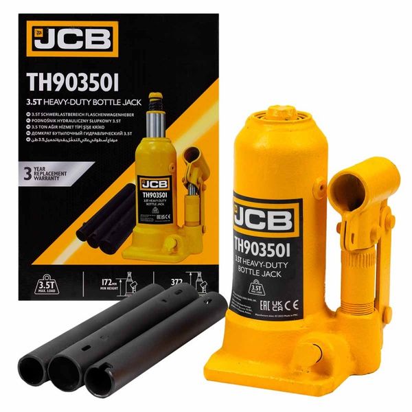 Домкрат пляшковий JCB Tools 3,5т JCB-TH903501 JCB-TH903501 фото