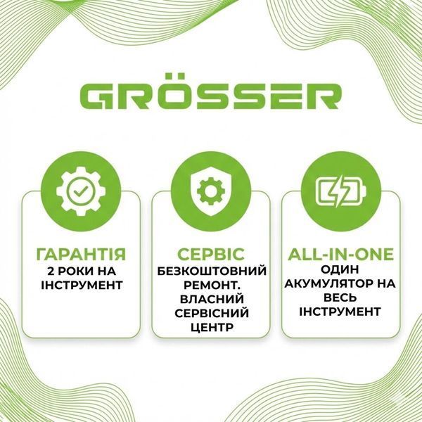 Акумуляторна болгарка Grosser GAG 120KBS (без АКБ) G0309 фото