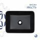 Комплект Qtap Tern: Раковина накладна прамокутна 480х370х135 мм Matt Black + Донний клапан PU03 SD00053424 фото 4