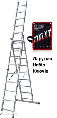 Драбина ELKOP 3-секц. розкл. 3*9сх. 2,5-5,3м VHR T VHR T 3*9 фото