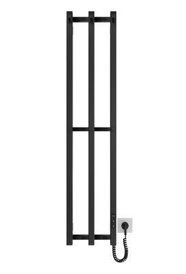 Рушникосушка Hygge Family електрична Slim, 1170х250х80мм, таймер-регулятор, сталь, чорний матовий 3.164.045613.BM 3.164.045613.BM фото