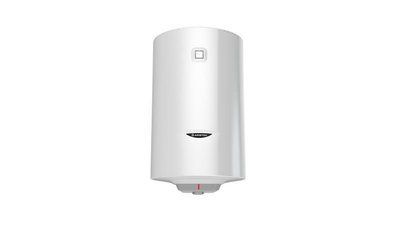 Водонагрівач електр. Ariston круглий PRO1 VTS, 100л, 1,8кВт, непрямий нагрів, мех. кер-ння, з лівого боку C, Італія, білий 3201817 фото