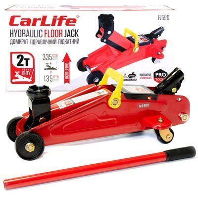 Домкрат підкатний CarLife 2т 135-335мм FJ590 FJ590(L) фото