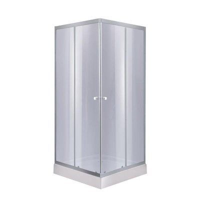 Душова кабіна Lidz Wawel SC90x90.SAT.LOW.GR, скло тон. 4 мм + Lidz Душовий піддон KAPIELKA ST90x90х14 SD00051442 фото