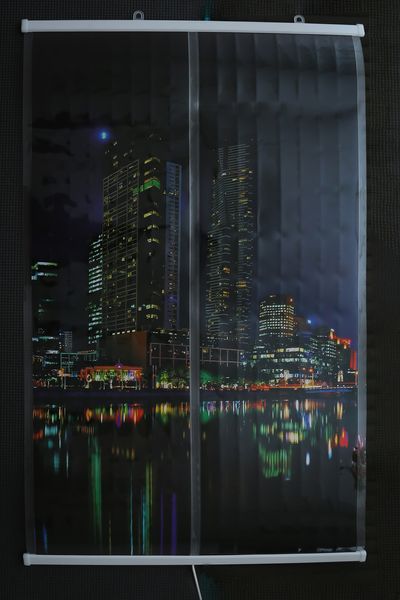 Економний настінний плівковий інфрачервоний нагрівач "Картина подвійна. Місто", 380 Вт. "Сейм" Seim11 фото