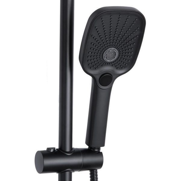 Душова система універсальна Qtap Gemini на три споживача (з виливом) QTGEM111BLM45686 Black Matt SD00051810 фото