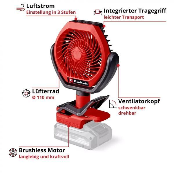 Акумуляторний вентилятор Einhell GC-CF 18/110 Li-Solo (3408061) 3408061 фото