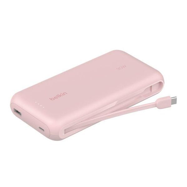 Павербанк (Powerbank) Belkin 20000мА&middot;год 30Вт з інтегрованим кабелем USB-C рожевий BPB024HQPK BPB024HQPK фото