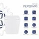 Унітаз підвісний Qtap Tern Ultra Quiet безобідковий з сидінням Soft-close WHITE QT17332303AW SD00052570 фото 3