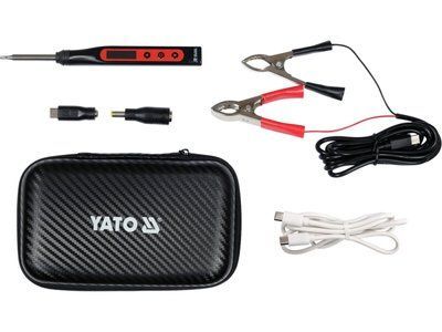 Паяльник портативний YATO 9-24В, 18-65Вт. t=90-480&deg;С, накінечник Т12 YT-82490 YT-82490 фото