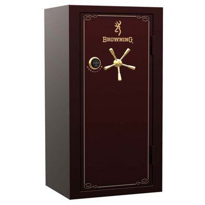 Сейф BROWNING "Medallion"153x82x66 багряний двоколір,зол. ручки, ел. замок, Buck/Doe M33-CRIM-GLD-E-B фото
