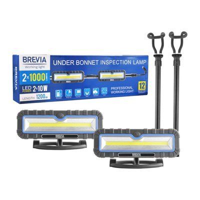 Професійна інспекційна лампа Brevia LED 120-190см 2x10W COB 2x1000lm 2x4000mAh Power Bank, type-C 11520(L) фото