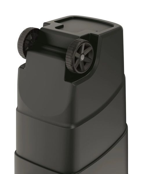 Бак для сміття Prosperplast Wheeler 90 л, антрацит, зелена кришка 5905197462950 фото