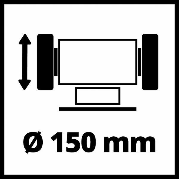 Точило двостороннє Einhell TC-BG 150 (4412632) 4412632 фото