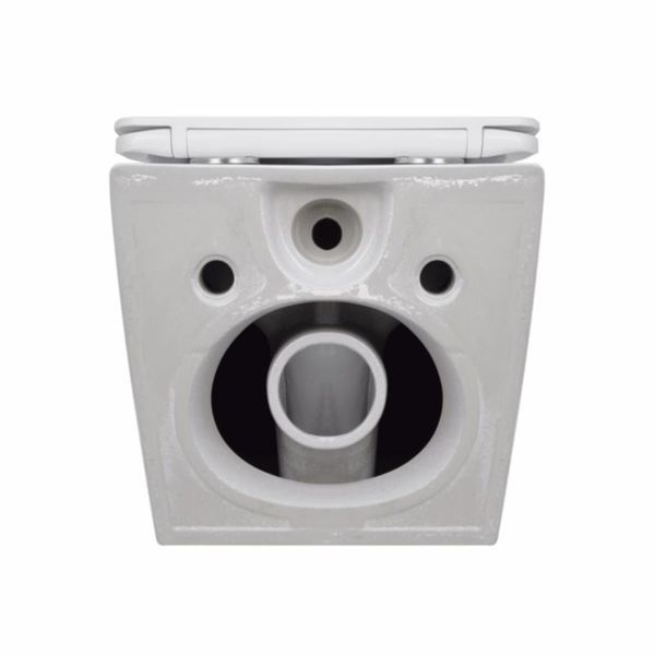Унітаз підвісний Qtap Jay безобідковий з сідінням Soft-close QT07335175W SD00053467 фото
