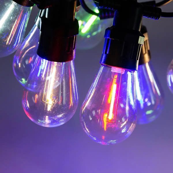 Гірлянда вулична у стилі ретро світлодіодна мультиколор S14 на 10 LED ламп завдовжки 5 метрів S14ML Garlando S14ML S14ML фото