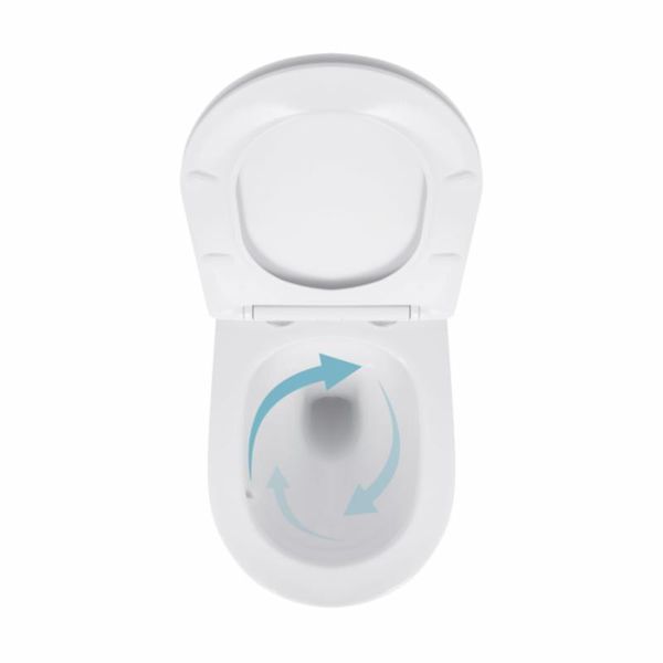 Унітаз підвісний Qtap Jay безобідковий з сідінням Soft-close QT07335175W SD00053467 фото