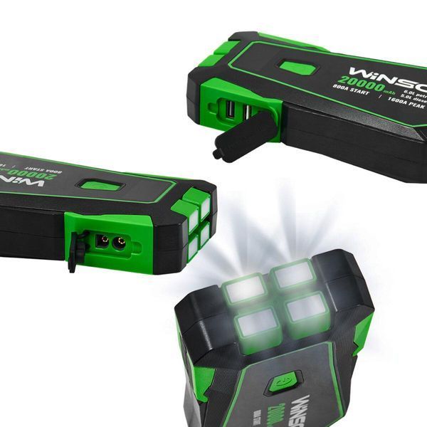 Бустер (пусковий пристрій) Winso Jump Starter 800A/1600A 20000mAh зі Smart-клемами 140800(L) фото