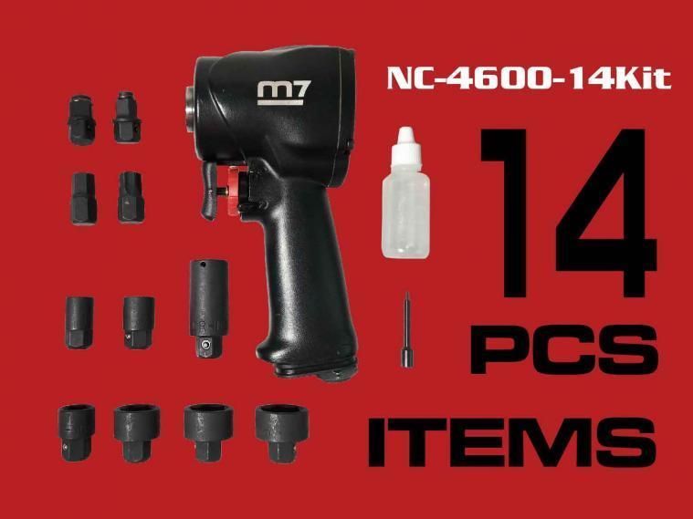 Пневмогайкокрут Mighty Seven NC-4600-14KIT 1/2"- 3/8 NC-4600-14KIT фото