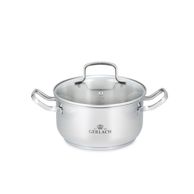 Каструля з кришкою 20 см 2,5 л Gerlach Simple (5901035499799)