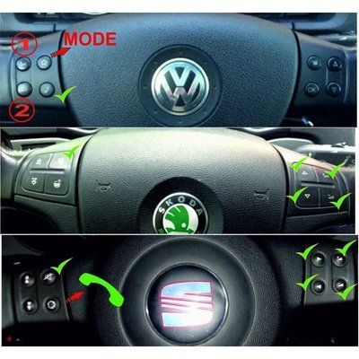 Інтерфейс підключення керма та камери VW/SEAT/SKODA CAN 8Key Timer 24725-car фото