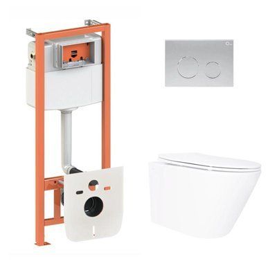 Готове рішення Qtap для ванної кімнати: підвісний унітаз Swan Ultra Quiet 520x360x320 + комплект інсталяції SD00054315 фото