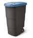 Бак для сміття Prosperplast Wheeler 90 л, антрацит, синя кришка 5905197462943 фото 1