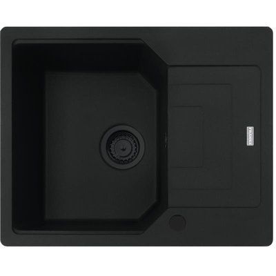 Мийка кухонна Franke Urban, фраграніт, прямокутник, з крилом, 620х500х220мм, чаша - 1, врізна, оборотна, UBG 611-62, чорний матовий 114.0699.235 114.0699.235 фото