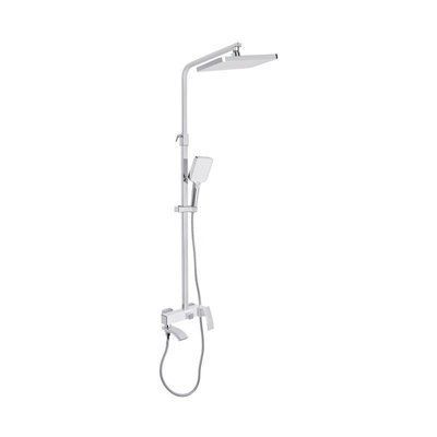 Душова система універсальна Qtap Swan Cascada на три споживача (з виливом) QTSWA111CRW45570 Chrome/White SD00051694 фото