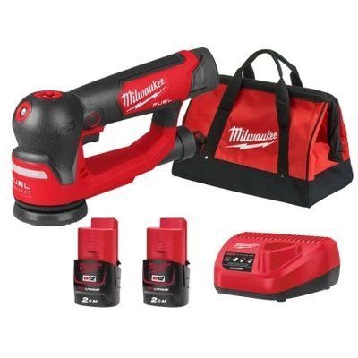 Шліфмашина ексцентрикова акумуляторна MILWAUKEE M12 FSDR75-202B, &Oslash; 75 мм (ЗУ + 2акк.Х2А&middot;год + сумка) 4933498233 фото