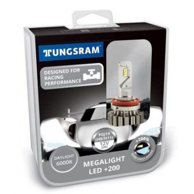 Світлодіодні лампи Tungsram Megalight LED H8-11 6000K PGJ19 60490 PB2 29913-car фото