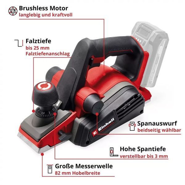 Рубанок акумуляторний Einhell TP-PL 18/3 Li BL - Solo (4345405) 4345405 фото