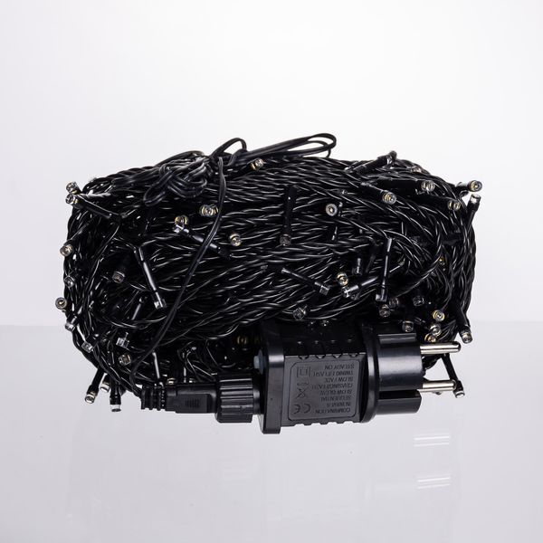 Гірлянда Нитка вулична 30 (м) 300 LED чорний провід Жовтий CF300L30MBY Garlando CF300L30MBY CF300L30MBY фото