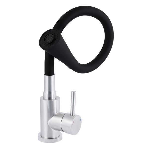 Змішувач для кухні Lidz Aria 015F31 з гнучким виливом (k35) LDARI015F31BNK31872 Black / Nickel SD00037973 фото