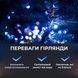 Гірлянда роса на пульті 100 метрів на 1000 led світлодіодів крапля на білому дроті синя 1000L100MWBL Garlando 1000L100MWBL 1000L100MWBL фото 5