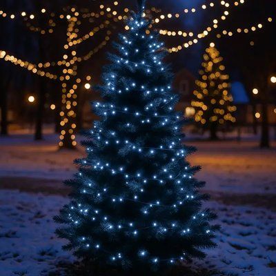 Гірлянда Нитка вулична 30 (м) 300 LED чорний провід Білий CF300L30MBW Garlando CF300L30MBW CF300L30MBW фото
