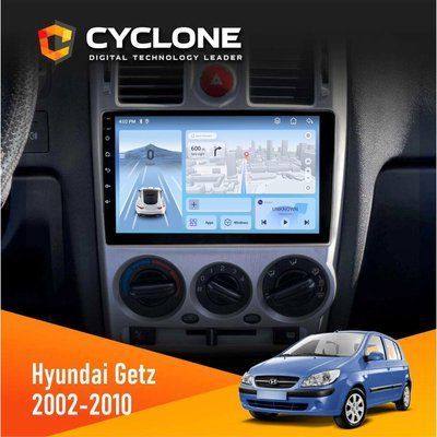 Штатна магнітола Hyundai Getz 2002-2010 Black Cyclone C9-012 4x64 DSP 4G НФ-00007861 фото