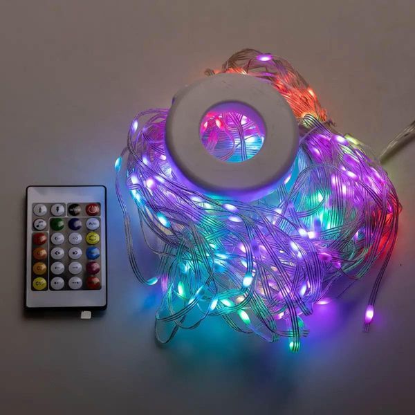 Розумна гірлянда Smart 200 LED довжина 2 м з керуванням зі смартфона прозора, мультиколор 1733042W Garlando 1733042W 1733042W фото
