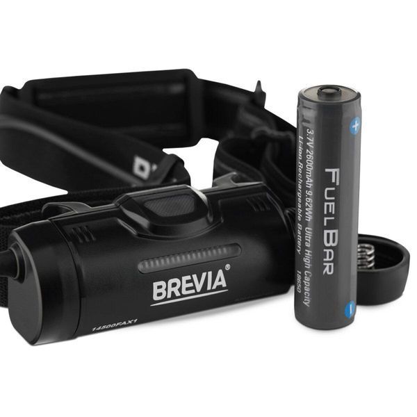 Ліхтар налобний Brevia 500Lm, 2600mAh micro-USB, IP64, заднє світло 14500FAX1 14500FAX1(L) фото
