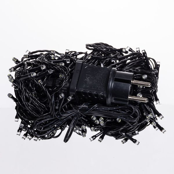 Гірлянда Нитка вулична 30 (м) 300 LED чорний провід Білий CF300L30MBW Garlando CF300L30MBW CF300L30MBW фото